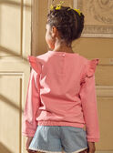 Sweat rose à volants MLASWETTE / 25E2PFK1SWED301