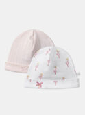Lot de 2 bonnets de naissance MONA / 25E0AF13BON321