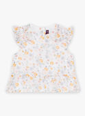 Chemisier à imprimé fleuri et volants bébé fille CYAMELIE / 22E1BF11CHE001