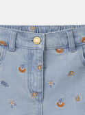 Short en jean à fleurs MLOKETTE / 25E2PFP2SHOP269