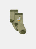 Chaussettes vert kaki avec oies Bébé Garçon NAKIWI / 25H4BGQ2SOQ612