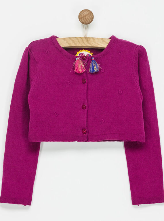 Cardigan rose NHANUETTE / 18E2PFI2CARD302