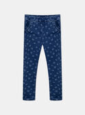 Pantalon denim slim bleu avec des fleurs  KRIZETTE 1 / 24E2PFB2JEAP269