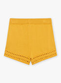 Short jaune moutarde en maille  FLISHETTE / 23E2PFP1SHOB106
