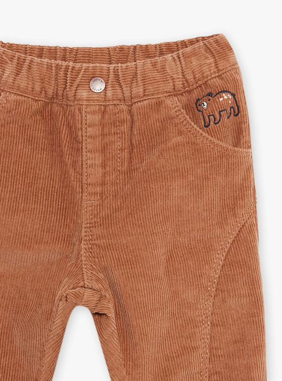 Pantalon en velours côtelé marron DASCOTT / 22H1BGY1PAN804