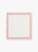 Foulard écru à carreaux fruits et fleurs FEFOLETTE / 23E4PFB1ECH001
