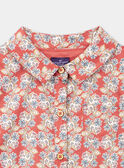 Robe chemise à fleurs en satin de coton KICHETTE / 24E2PFC2ROB410