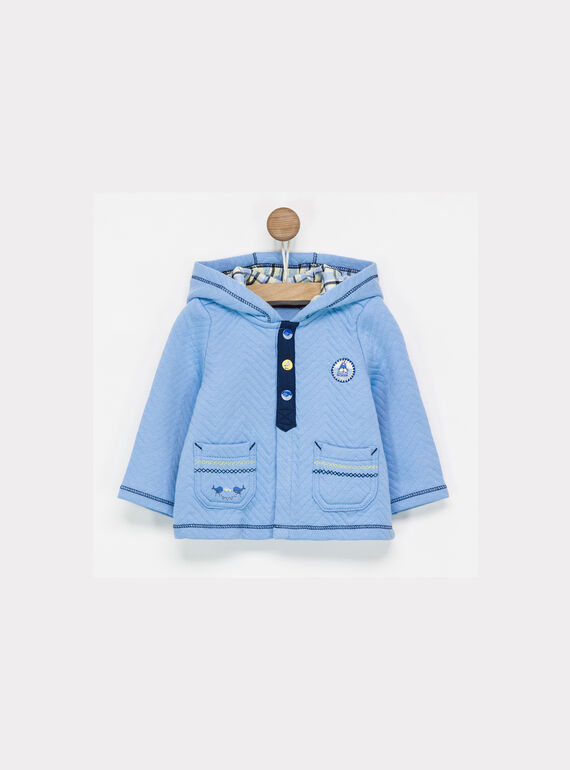 Gilet bleu à capuche NAELOUKA / 18E1BGF1GIL208