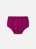 Robe et bloomer rose fuschia à broderies fleuries à bretelles Bébé Fille NAARIANE / 25H1BFJ1ROB304