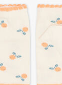 Chaussettes basses vanille à Jacquard clémentines FLAZETTE / 23E4PFO1SOB114