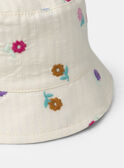 Bob écru à broderies fleuries Bébé Fille NAALIX / 25H4BFJ1CHA002