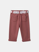 Pantalon avec ceinture fleuri LANINI / 24H1BFQ1PAN709