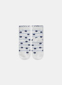 Lot de 3 chaussettes jacquard fleur MADEBORAH / 25E4BF81LC3114