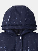 Parka 3 en 1 bleu foncé imprimé léopard Fille NINARETTE / 25H2PFE2PAR705