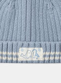 Bonnet bleu en maille Garçon NINASH / 25H4BGE4BON205