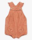 Barboteuse en velour camel rosé DAGIGI / 22H1BFF1SACI820