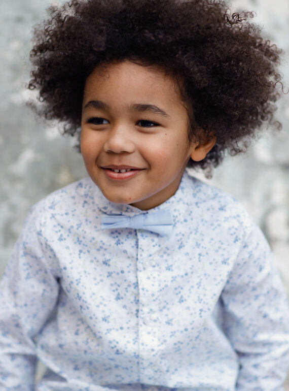 Chemise popeline écru à fleur avec nud papillon TIFLORAGE / 20E3PGJ6CHM001