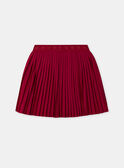 Jupe plissé rouge Fille NIXAMETTE 2 / 25H2PFH3JUPF510