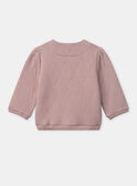 Cardigan rose pâle matelassé Bébé Fille NAEVELINE / 25H1BFL1CAR303