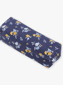 Trousse scolaire bleu marine à imprimé fleuri GITROUETTE / 23H4PF91TRO070