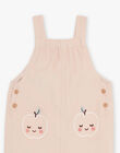 Salopette en velours côtélé beige-rosé DAKLELIA / 22H1BFR1SAL801