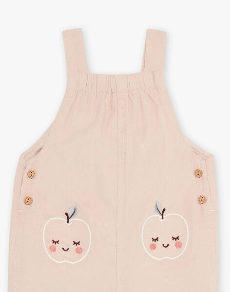 Salopette en velours côtélé beige-rosé DAKLELIA / 22H1BFR1SAL801