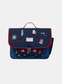 Cartable bleu marine imprimé et patch Japon Garçon NOCARTAGE / 25H4PGP1CAB705