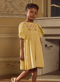 Robe jaune broderies anglaises MLARODETTE / 25E2PFK2ROBB104