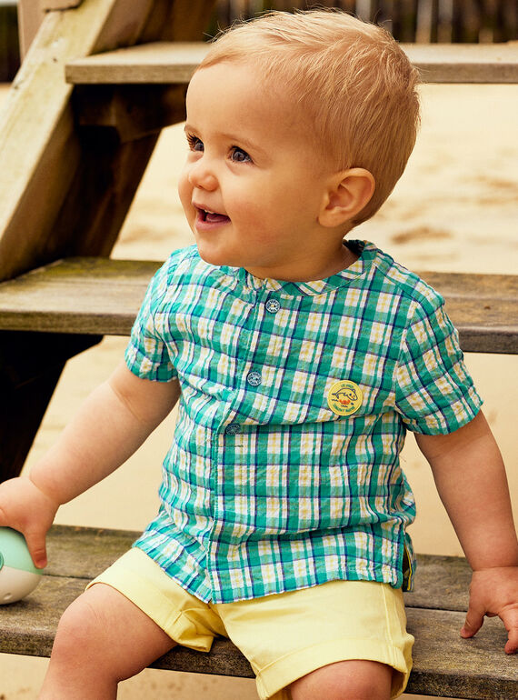Chemise en seersucker à carreaux bébé garçon CAVAHE / 22E1BGN1CHM209