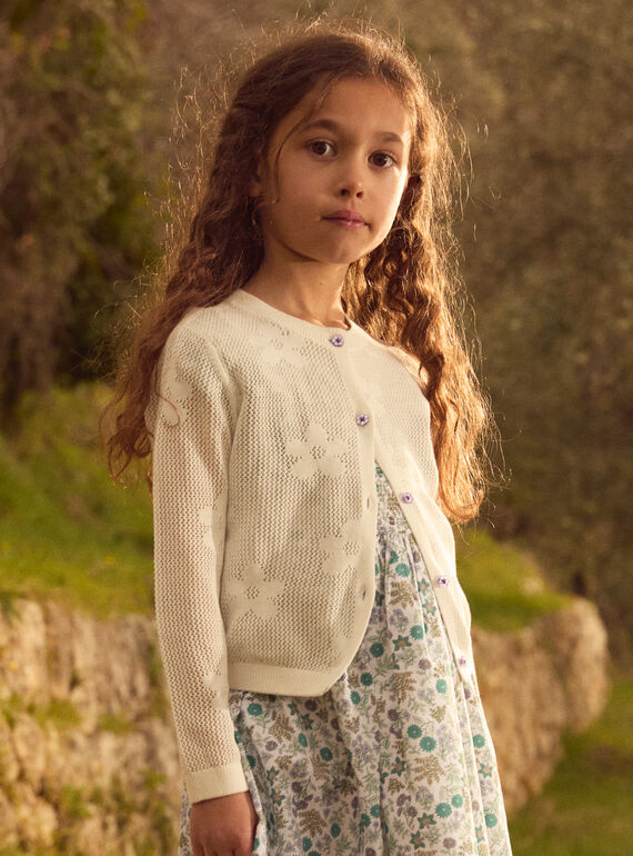 Gilet écru fleur MLECARETTE / 25E2PFO1CAR001