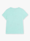 T-shirt bleu turquoise motifs requins enfant garçon COTIFAGE / 22E3PGN1TMC203