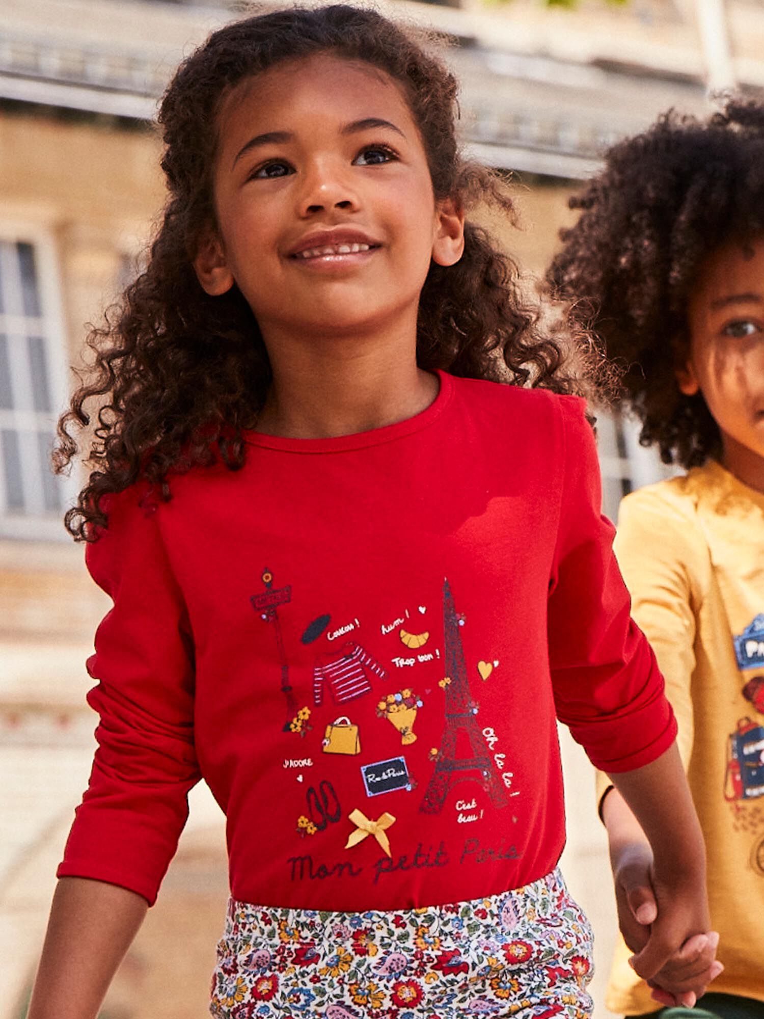 Tee shirt rouge discount fille