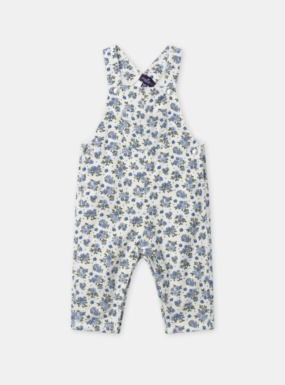 Salopette blanche imprimé fleuri Bébé Fille NAJULIE / 25H1BFQ1SAL009