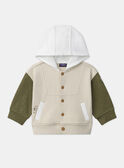 Gilet à capuche tricolore MAOCTAVE / 25E1BGO1GIL080