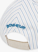 Casquette à rayures beige et bleu FRECASAGE / 23E4PGI2CHA000