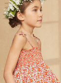 Robe à smocks vanille à imprimé fleuri KRUDETTE 1 / 24E2PFK1RBS114