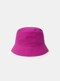 Bob réversible imprimé fleuri ou rose fuschia uni Fille NABOBETTE / 25H4PFJ2CHA002