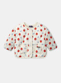 Veste écru matelassé imprimé pommes Bébé Fille NIMORGANE / 25H1BFE1VES002
