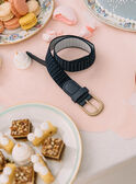 Ceinture élastique bleu marine à pois enfant garçon CIBELTAGE / 22E4PGH1CEN070