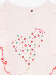 T-shirt rose imprimé fraise  ZOMIRETTE / 21E2PFJ1TMC301