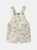 Salopette écrue imprimée Bébé Garçon NABASTIEN / 25H1BGJ1SAC002