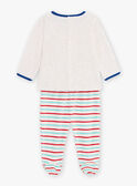 Pyjama camion de pompier en velours gris chiné bébé garçon CEFLORENT / 22E5BG41PYJJ920