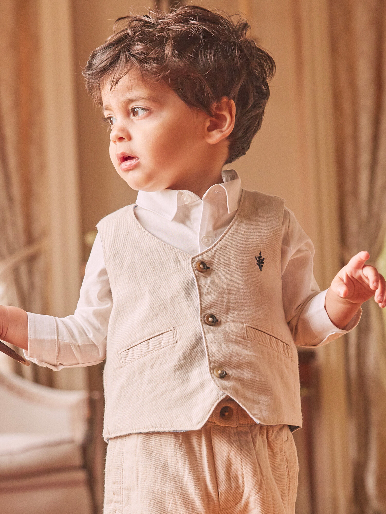 Ensemble Beige Bebe Garcon Nouvelle Collection Imprimes exclusifs Mode Enfant de 0 a 11 ans Sergent Major