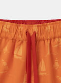 Short de bain orange à motif magique  MRUMOUAGE / 25E4PGC7MAIE405