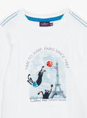 T-shirt blanc à motifs basket à Paris GOPHOTAGE / 23H3PGD1TML000
