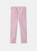 Pantalon en velours  rose LADOSETTE / 24H2PFQ1PAND329