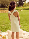 Robe salopette à rayures vertes en denim Fille NARAYETTE / 25H2PFJ1CHS002
