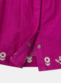 Robe et bloomer rose fuschia à broderies fleuries à bretelles Bébé Fille NAARIANE / 25H1BFJ1ROB304