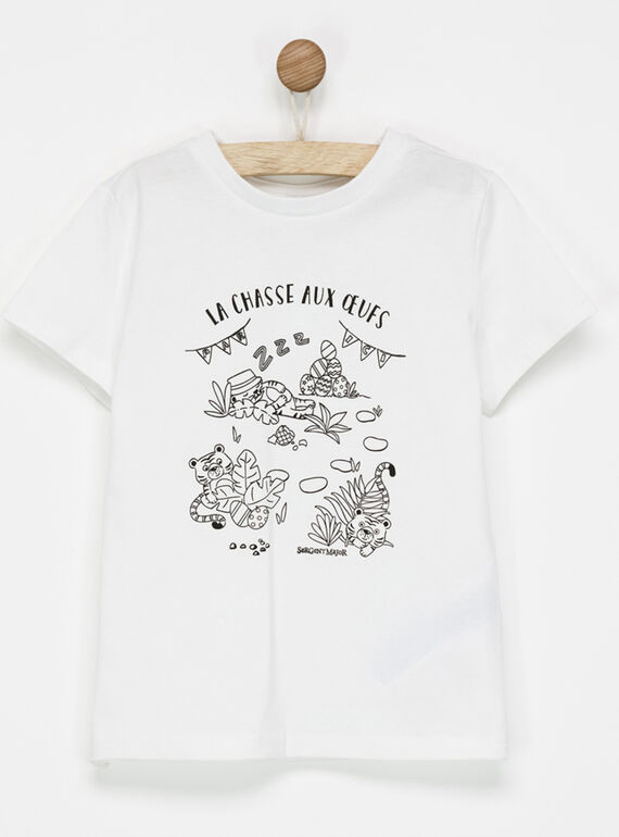 Oeuf de Pâques tigre: 1 tee-shirt à colorier NYTIGRAGE / 18E3PGK3TCT001