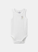 Lot de 2 bodies bébé garçon à bretelles en coton issu de l'agriculture biologique MEICARE / 25E5BG42BDL001